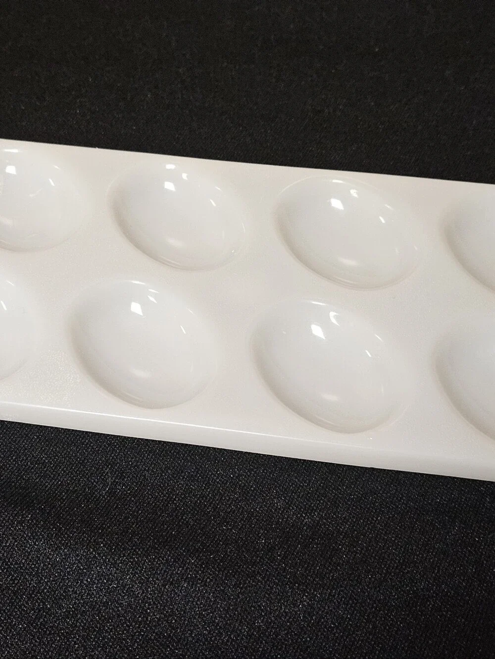 Tupperware White Plastic Replacement Deviled Egg Tray Carrier Insert #665